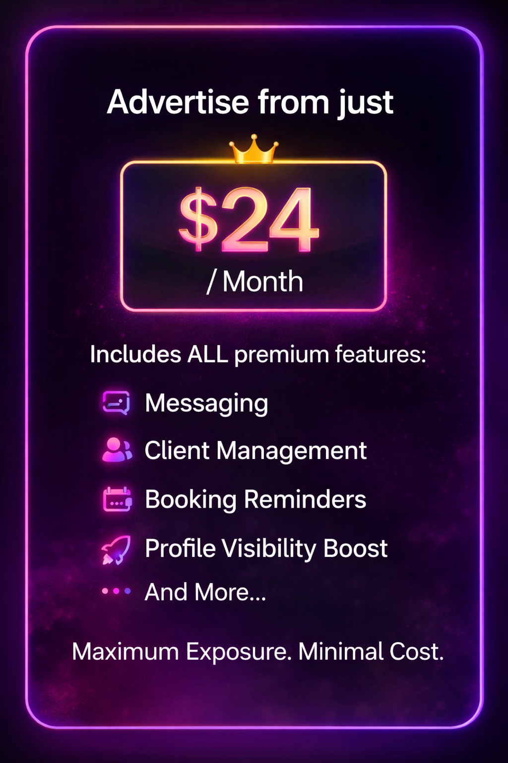 Service providers: advertise from $24 per month